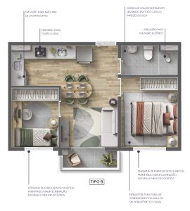 Planta 35m 2 dorms